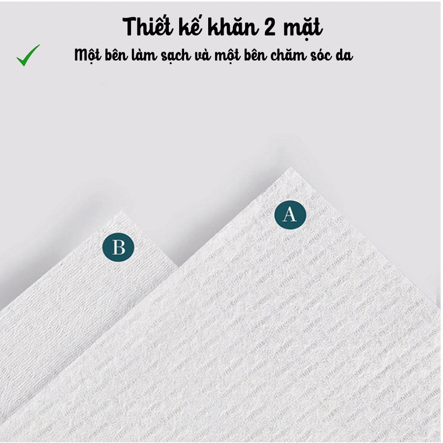 Khăn Mặt Khô Aminerry (dùng 1 lần, tẩy trang lau khô lau ướt, khăn lau mặt trái đào siêu mềm mịn)