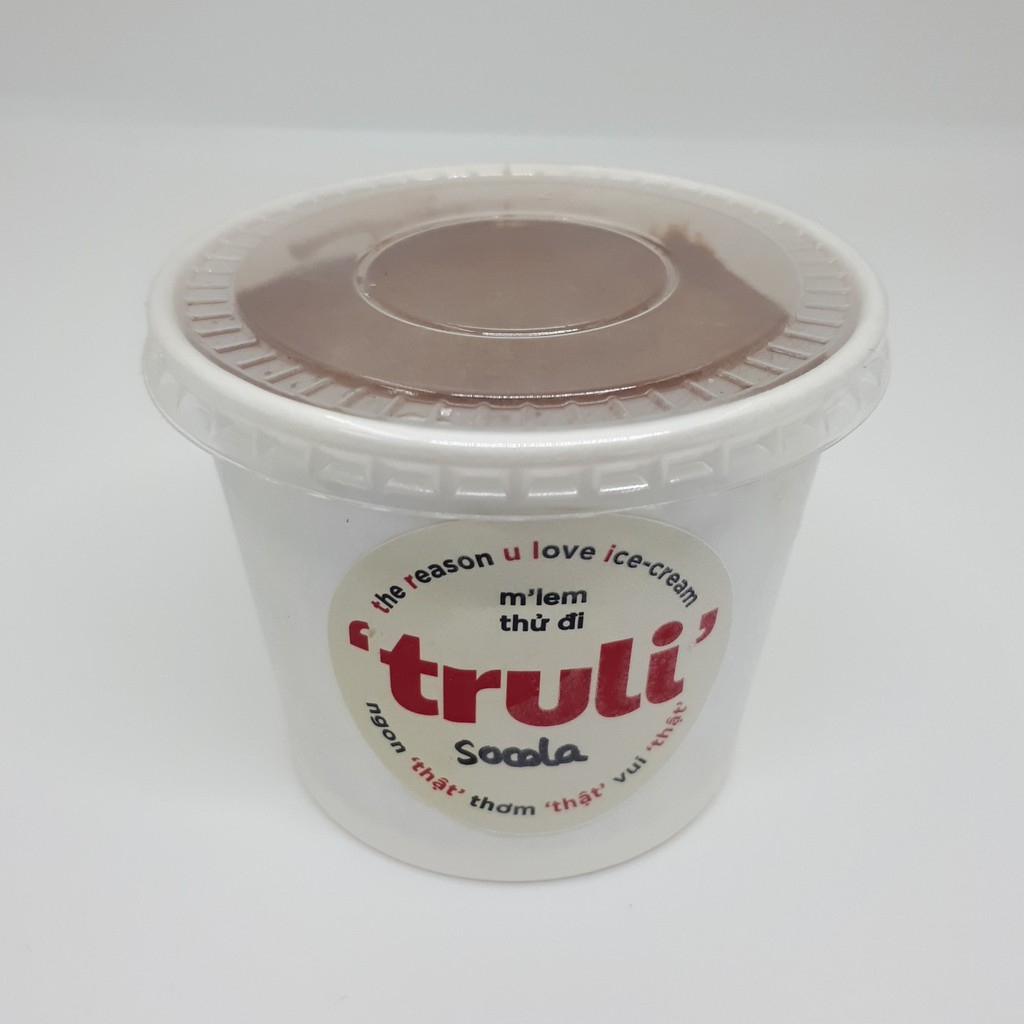 Kem Socola Đen hũ 120ml/ 240ml - Kem Homemade Truli Ice Cream