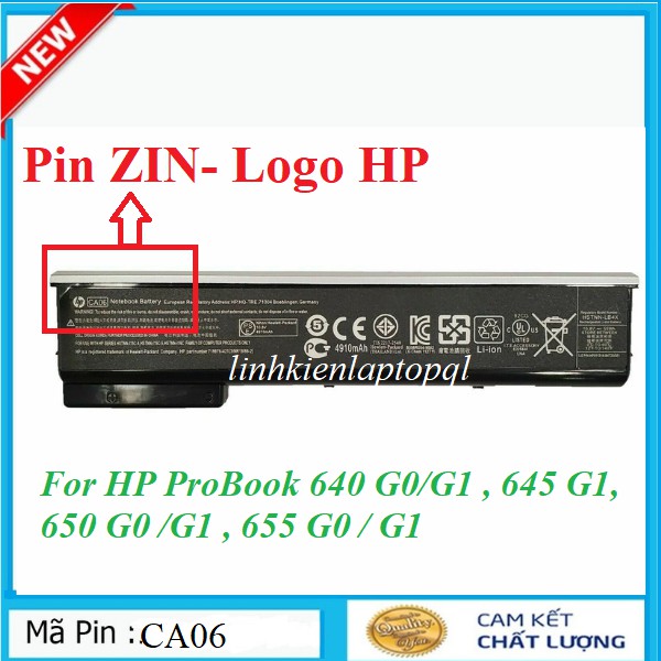 Pin Laptop HP CA06- HP ProBook 640 645 650 655 G0 G1 ( 640 G0/G1 , 645 G1, 650 G0 /G1 ,655 G0 / G1 ) CA06XL