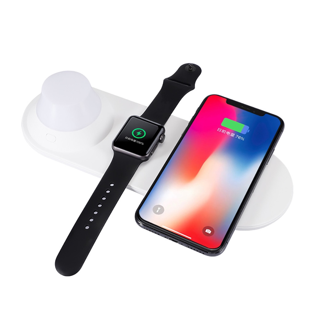 Đế Sạc Không Dây 10w 3 Trong 1 Cho Apple Watch Iphone