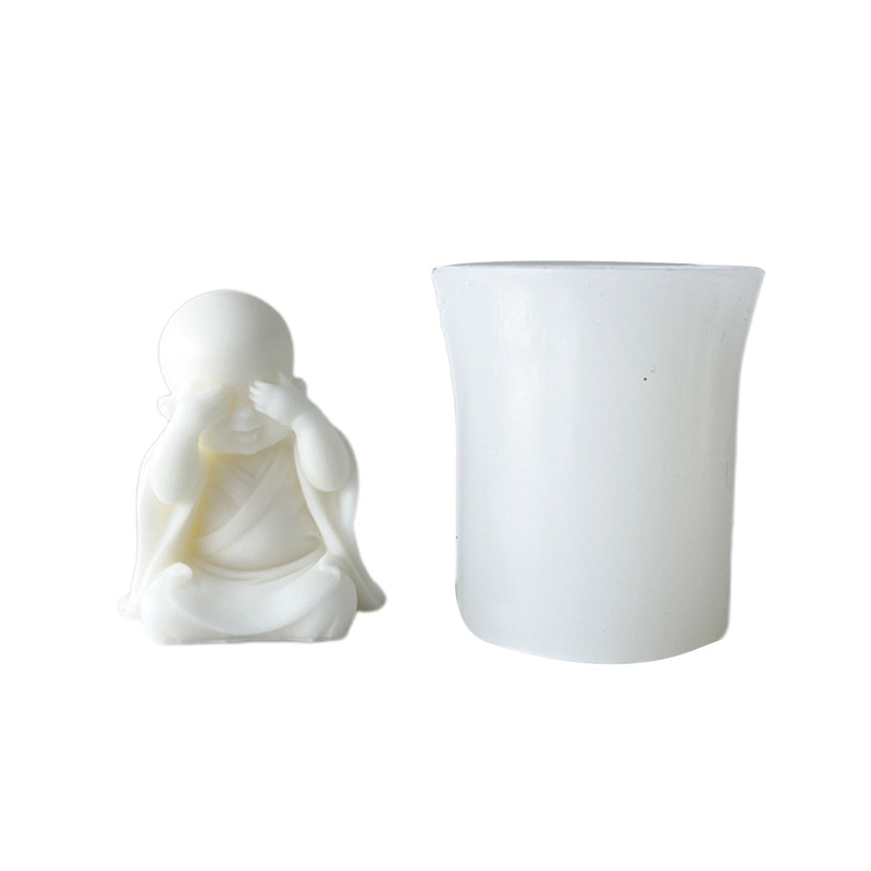 Khuôn Làm Xà Phòng Bằng Resin Epoxy Resin Hình Chú Tiểu Dễ Thương Trang Trí Nhà Cửa