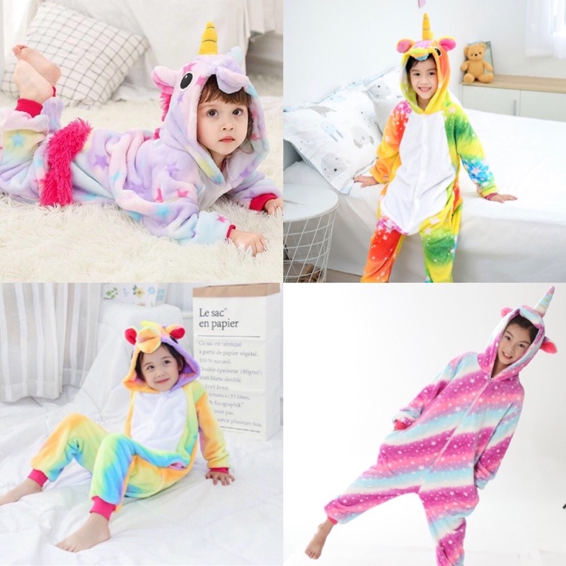 {Nhiều Mẫu} Bộ Đồ Thú Unicorn Cho Bé, Bộ Đồ Thú Kỳ Lân Trẻ Em, Người Lớn