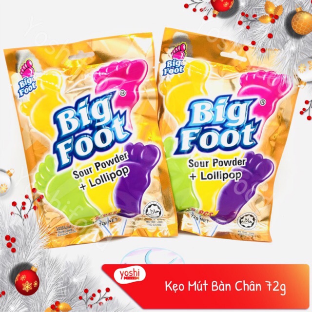 Kẹo Mút Trái Cây Bàn Chân Big Foot 72gr - Malaysia