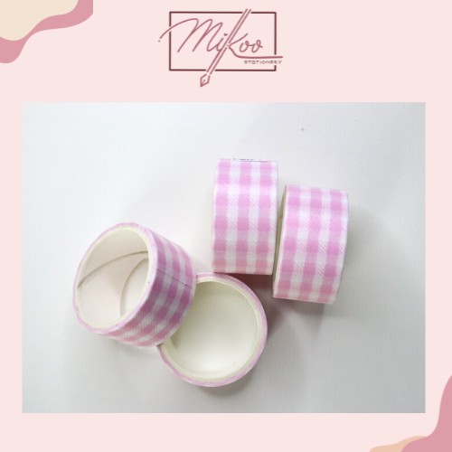 Set Washi Tape Caro Pastel Đáng Yêu Nhiều Màu