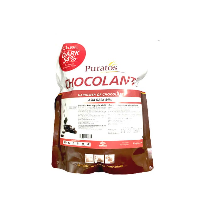 Socola ĐEN Puratos 54% chia lẻ (100g)