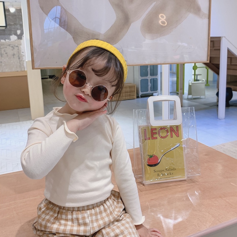 Áo thun cotton bé gái tay dài thoáng khí thoải mái thời trang