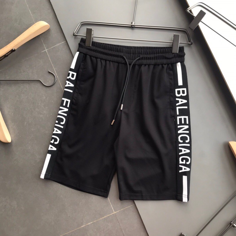 quần short nam logo chữ hai bên sườn túi sâu không khoá balenciaga