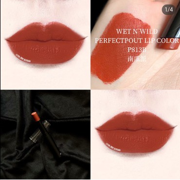 Son WET N WILD Perfect Pout Lip Color màu Extra cinnamon, please (813B), Bare your Soul (606B), Club Brat (785A)