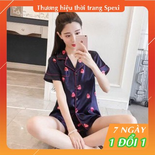 Đồ ngủ pyjama lụa nữ Spexi dòng cao cấp cute dễ thương
