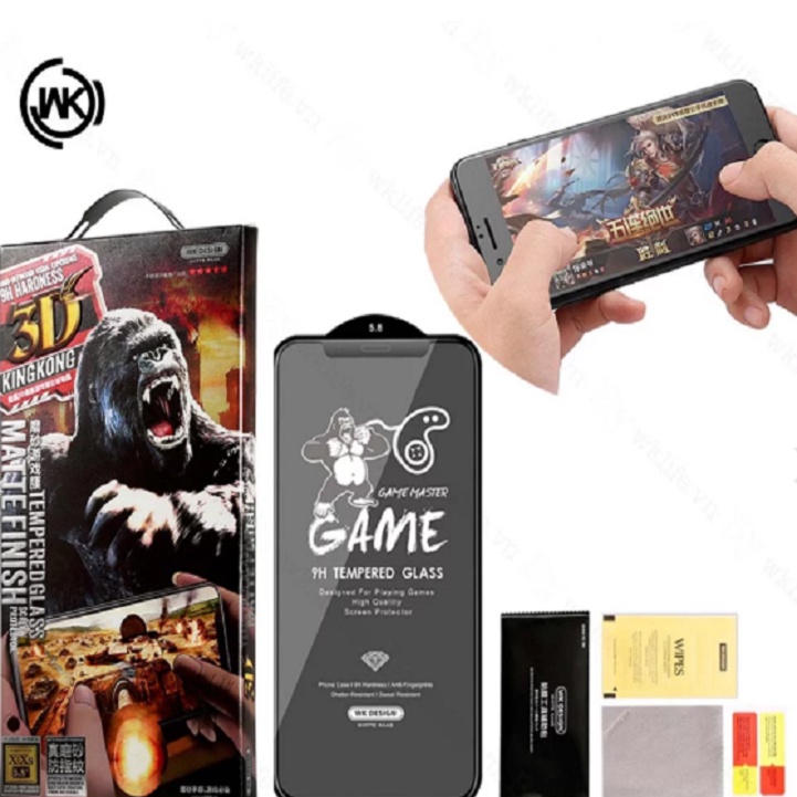 Cường Lực Chống Vân Tay IPhone 6Plus/7Plus/X/Xr/Xmax/11/11Pro/11Promax/12-12Pro/12Promax NHÁM CHÍNH HÃNG KingKong