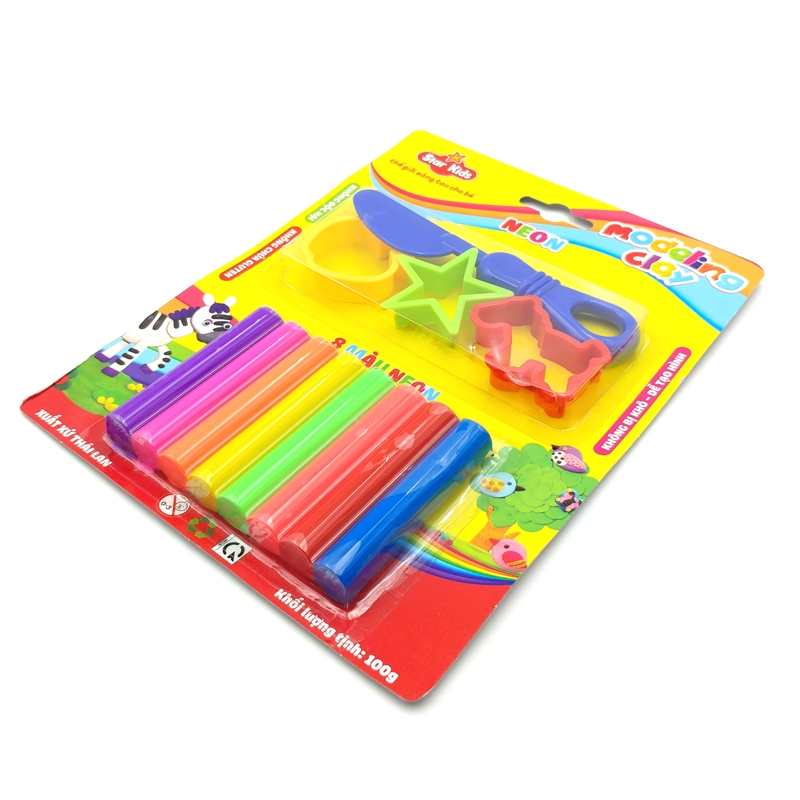 Đất Nặn Rstar 100g 8 Màu Và 4 Dụng Cụ K-100/8C/4T - R Star