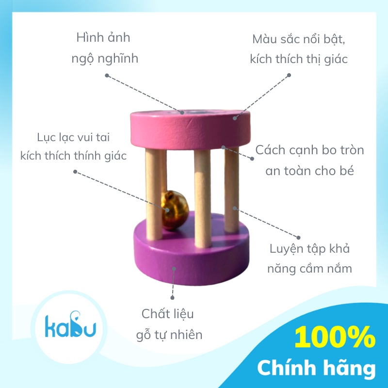 KABU- Xúc Xắc Lồng Gỗ Phát Triển Giác Quan Cho Bé Sơ Sinh