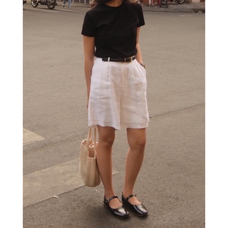 DE PLAGE - QUẦN BERMUDA WHITE LINEN