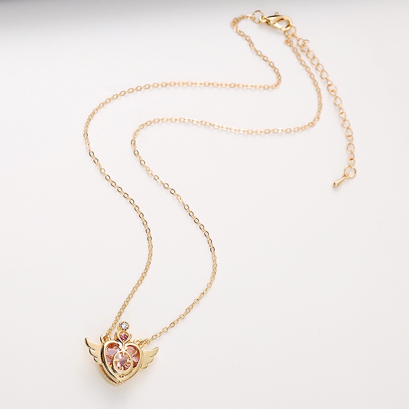 Vòng cổ Mặt Hình Thủy Thủ Mặt Trăng Đính Pha Lê Thời Trang Cho Nữ