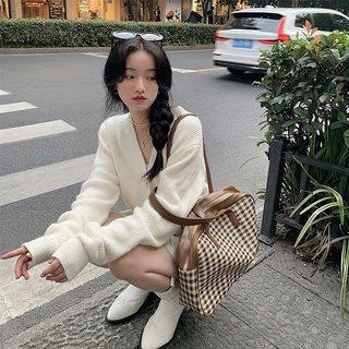 Áo cardigan len basic, dáng ngắn, cổ V (có ảnh thật)