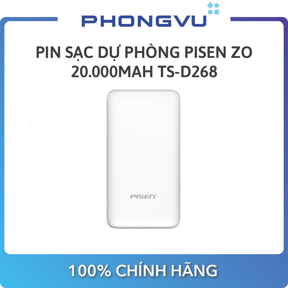 Pin Sạc Dự Phòng Pisen ZO 20.000mAh TS-D268 - Bảo hành 18 tháng