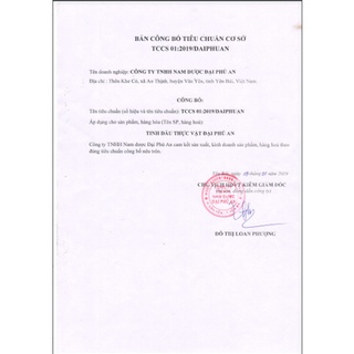 [Chính hãng] Tinh dầu thực vật Đại Phú An