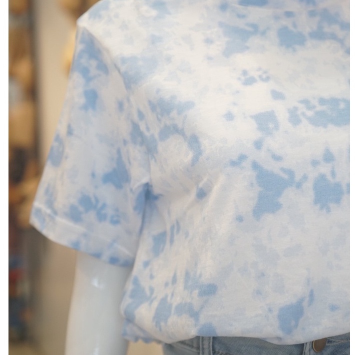 Áo thun nữ họa tiết loang MENINA , chất xược cotton thời trang