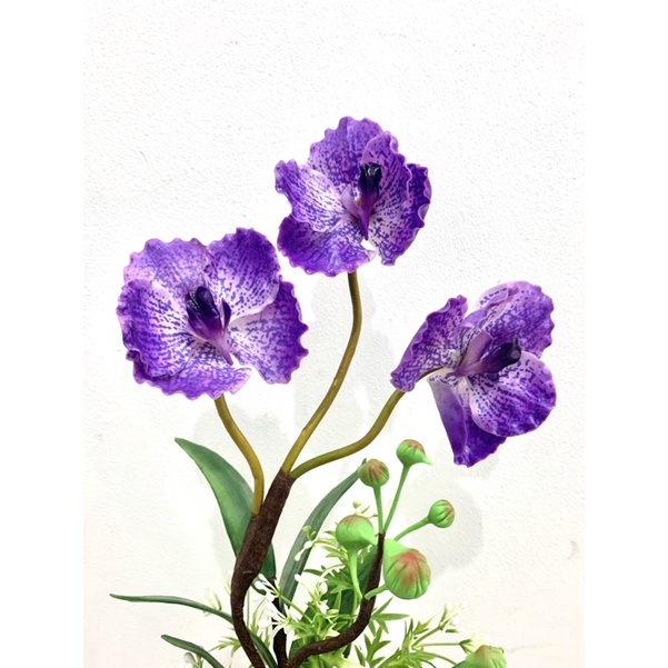 [Hàng Thái] Hoa nhựa cao cấp -Dòng Hoa Lan cao 40-45cm