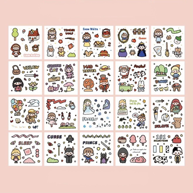 1 tấm sticker random hình cô bé dễ thương || Nhà Kawaii