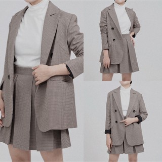 [Madelen] Blazer Kẻ Họa Tiết Houndstooth