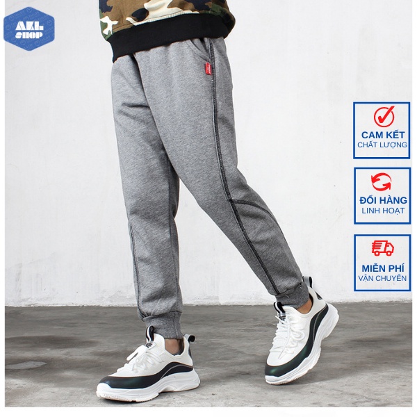 Quần dài bé trai AKL, quần dài cotton phong cách Hàn Quốc cho bé 5 đến 14 tuổi, nặng 25kg đến 45kg