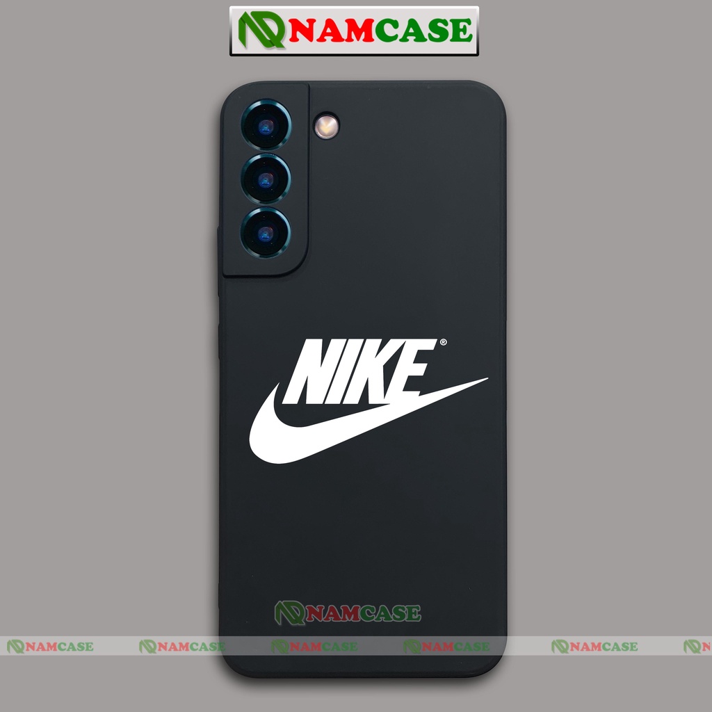 Ốp lưng điện thoại Samsung Galaxy S22 Plus Ultra cạnh viền vuông Silicon mềm dẻo bảo vệ camera hình Nike