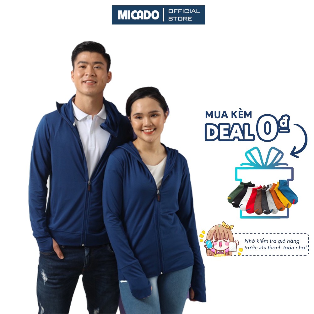 Áo chống nắng nam thông hơi vải kim cương cao cấp chống tia UV phiên bản 2021 Micado