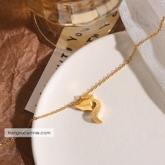 Dây chuyền nữ titan fox vàng gold