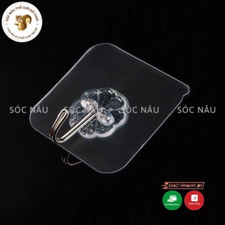 Móc dính, móc dán treo đồ cường lực trắng