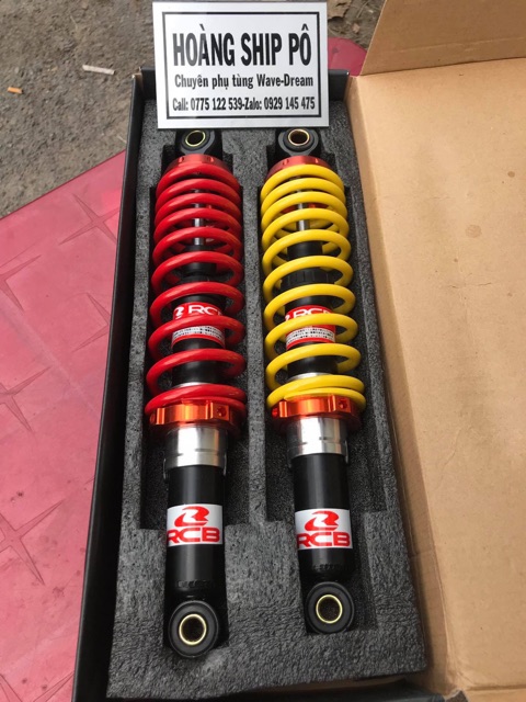 Phuộc RCB gắn wave dream sirius đủ màu / phuộc racing boy