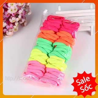 Combo 10 dây chun buộc tóc nhiều màu cho mẹ và bé