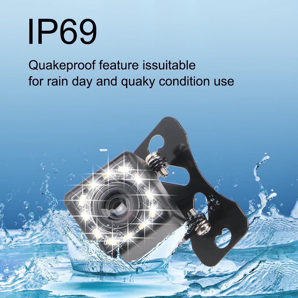 Camera chiếu hậu hồng ngoại 12 bóng LED 5 inch chống thấm nước kèm giá đỡ tiện dụng cho xe hơi
 | BigBuy360 - bigbuy360.vn