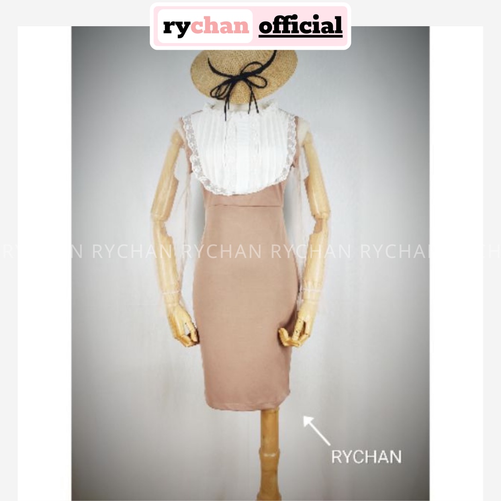 [XẢ KHO] Đầm Thiết Kế Body Tay Phối Lưới [ẢNH THẬT + VIDEO]