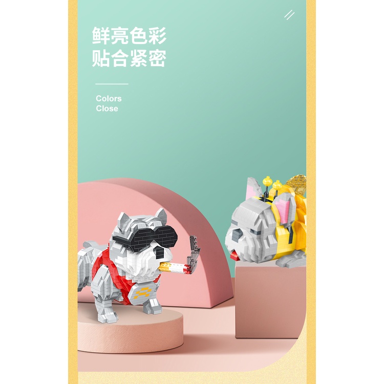 Bộ đồ chơi lắp ghép PET Thú Cưng - Mô hình 3D MOYU Nanoblock