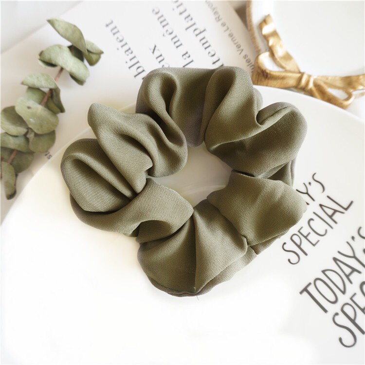 Cột tóc vải Scrunchie trơn - Mã SC001
