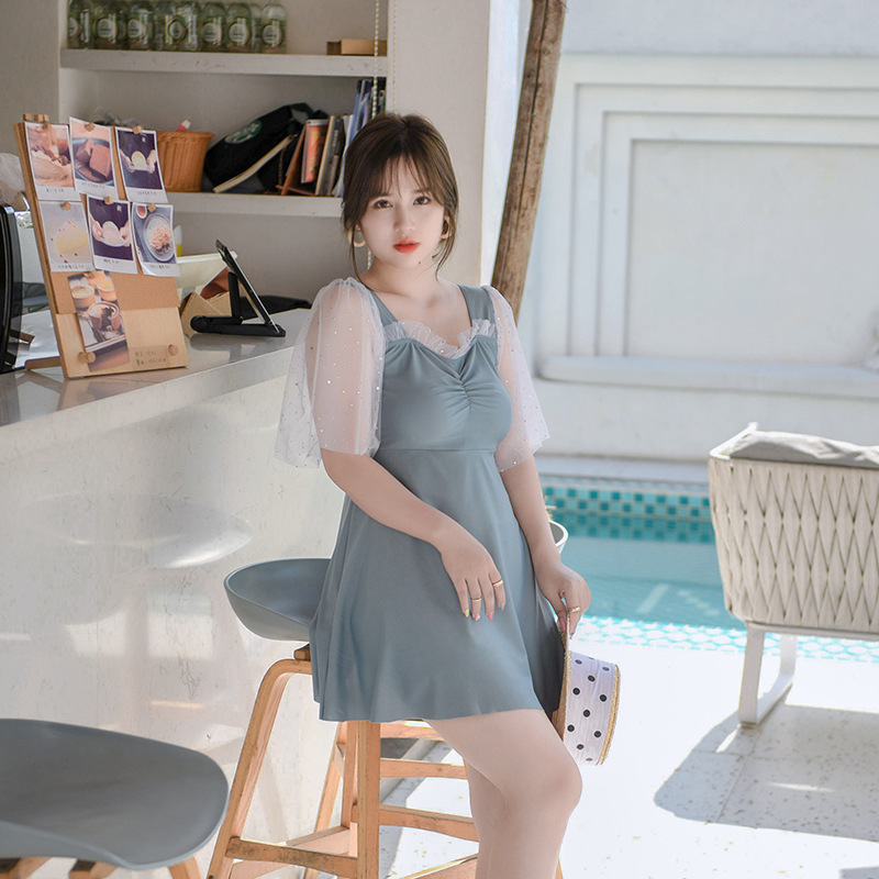 Bộ Đồ Bơi Một Mảnh Phối Lưới Kiểu Hàn Quốc Xinh Xắn Cho Nữ | BigBuy360 - bigbuy360.vn