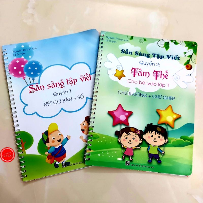 Combo 2 Quyển Vở Sẵn Sàng Tập Viết Và Tâm Thế Cho Bé Vào Lớp 1