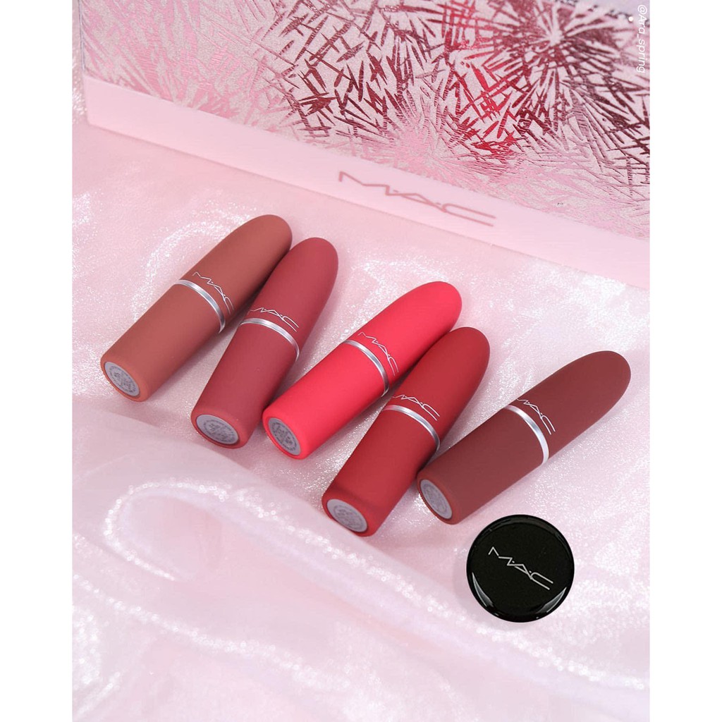 Set 5 Son MAC Showstopper Powder Kiss Lipstick Set | BigBuy360 - bigbuy360.vn