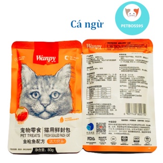 PATE WANPY 80G CHO MÈO, ĐA DẠNG HƯƠNG VỊ CHO MÈO MỌI LỨA TUỔI