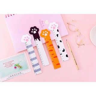 Thước kẻ gỗ hình chân mèo 15cm