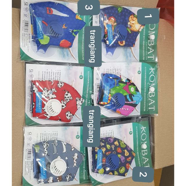 1 khẩu trangKaribon Kombat trẻ em 8 lớp lọc bụi mịn có van thở | BigBuy360 - bigbuy360.vn