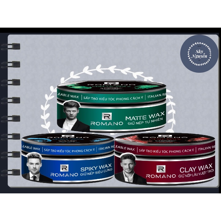 Wax tạo kiểu tóc Romano 68g/hộp.
