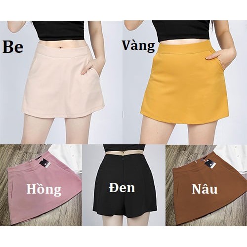Short giả váy chữ A chất vải tuyết mưa