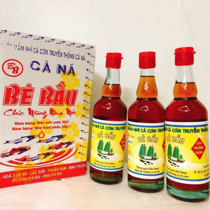 1 thùng nước mắm Bé Bầu loại thượng hạng chai tròn thủy tinh 500ml, NGỌC HIỂN FOODY