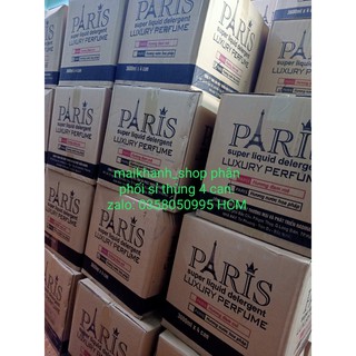 Nước giặt Paris 3,6l (1 can) / 1 thùng 4 can : Sản Xuất Bởi Cty Thương Mại Phát Triển HADINA.
