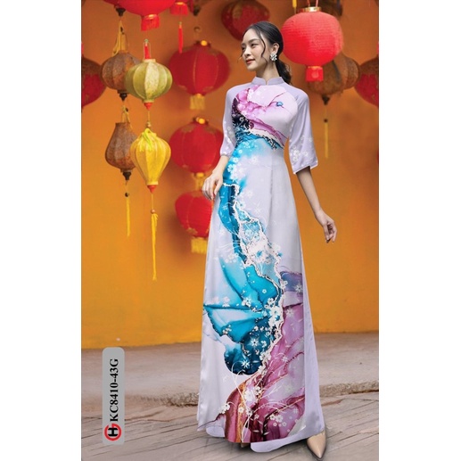 Vải áo dài 3D