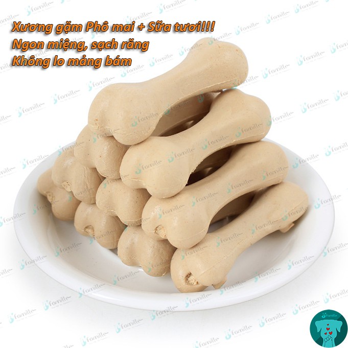 [BEST SELLER]Xương Gặm Phô Mai Cho Chó, Sạch Răng, Thơm Miệng, Chắc Răng, Bánh Thưởng Cho Thú Cưng JFamille. JF73