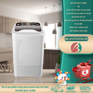  Máy giặt 7kg thùng đơn nắp trên mini bán tự động giặt tic diệt khuẩn giặt nhanh HM142*