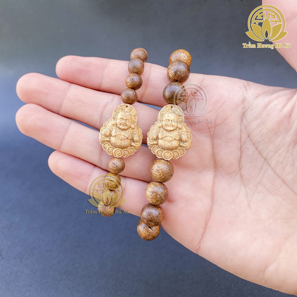 Vòng tay phật di lặc phong thủy Trầm Hương Hà Xá may mắn, bình an và tài lộc